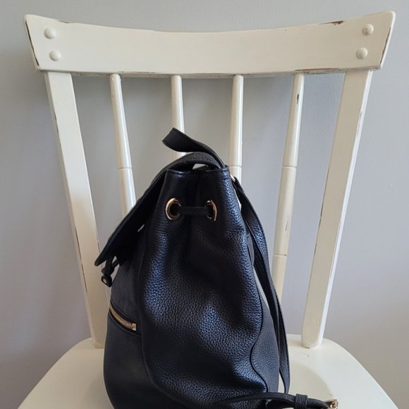 Michael Kors Black Leather Rachel Backpack, Never Used - Picture 7 of 8